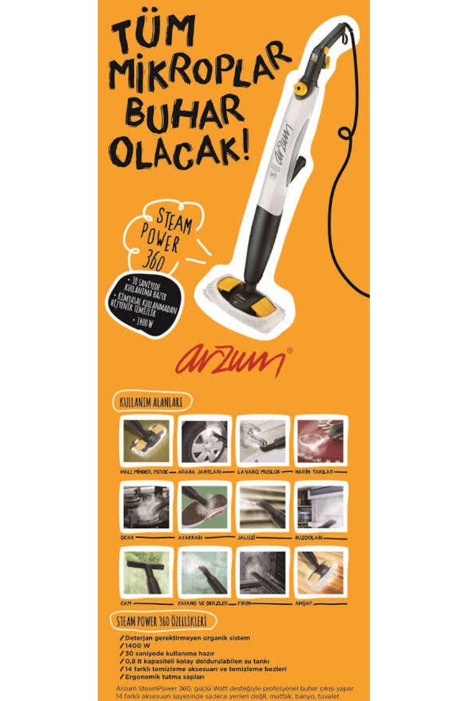 Arzum buharlı temizleyici - Görsel 2
