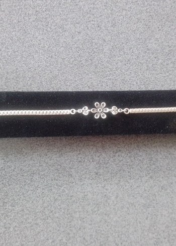 Kadın Zincir Detaylı 925 ayar gümüş Bileklik - Görsel 5