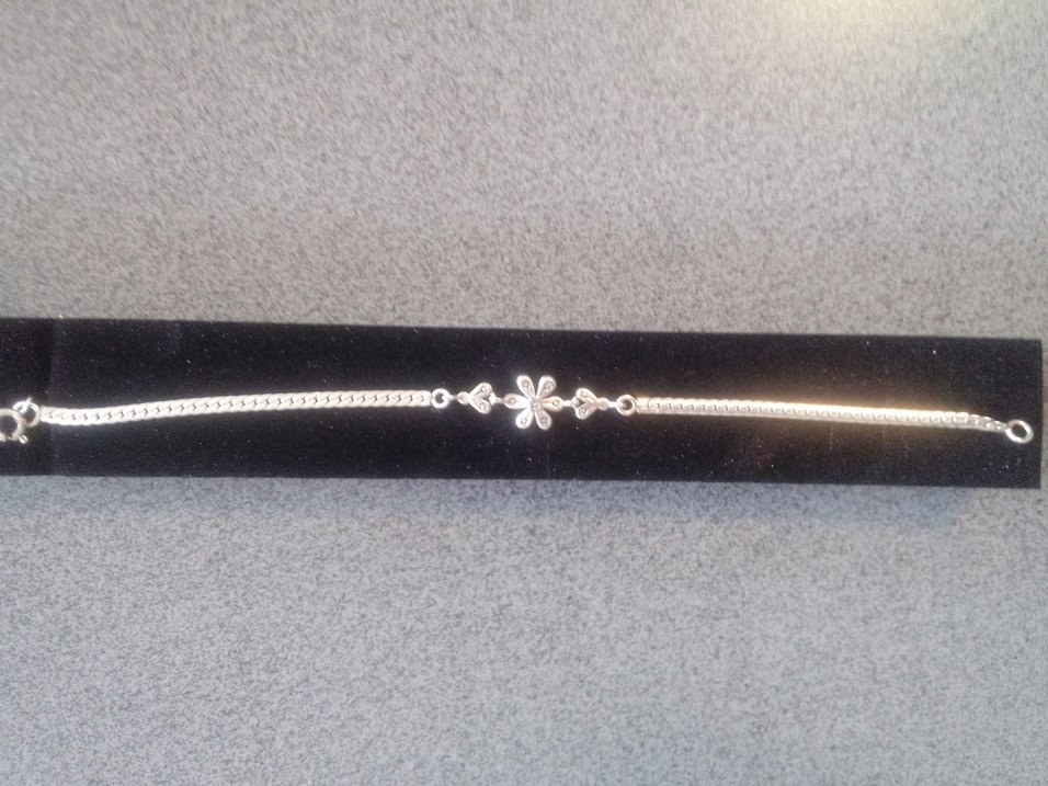 Kadın Zincir Detaylı 925 ayar gümüş Bileklik - Görsel 3