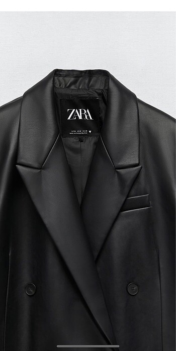 s Beden Suni deri blazer