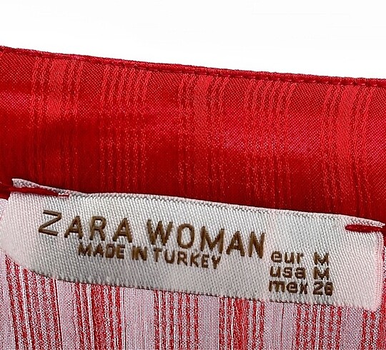 m Beden kırmızı Renk Zara gömlek