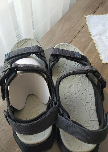 Gri Erkek Spor Tarzı Cırt Cırtlı Sandalet - Görsel 3