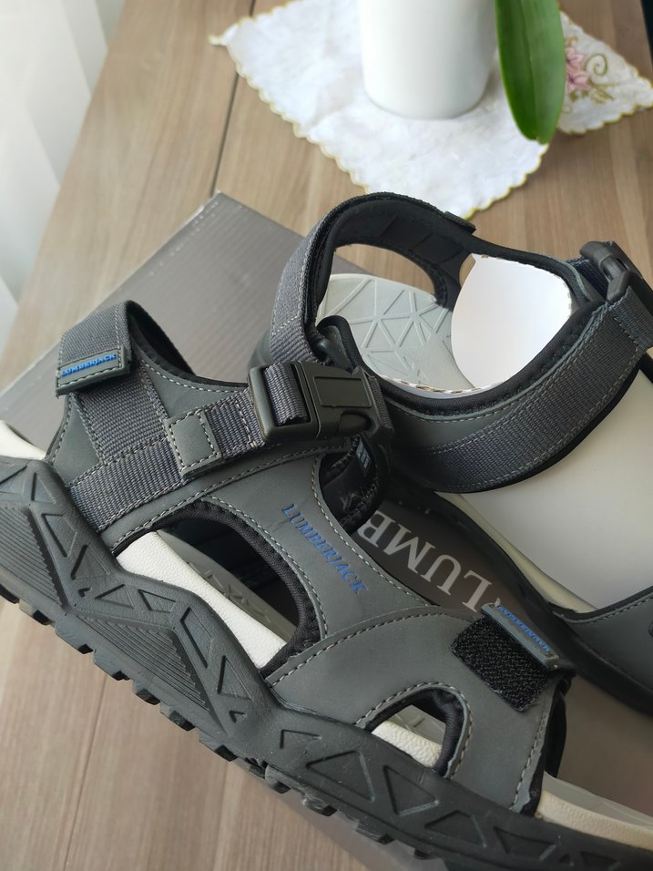 Gri Erkek Bantlı Outdoor Sandalet - Görsel 2