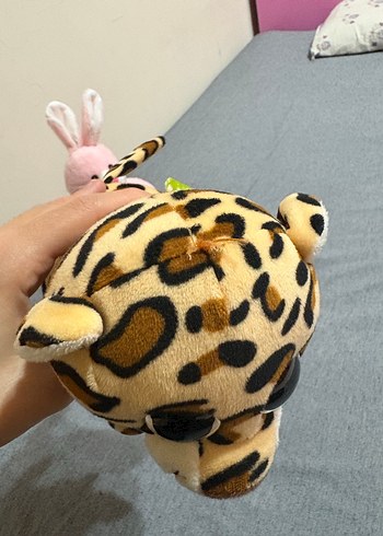 Renkli Peluş Oyuncaklar - Pembe Tavşan ve Leopar - Görsel 4