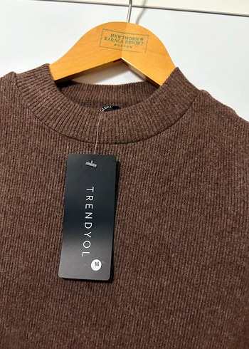 Kahverengi Triko Kadın Elbise - Görsel 3