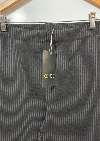 Gri Çizgili Tayt Pantolon - Görsel 3