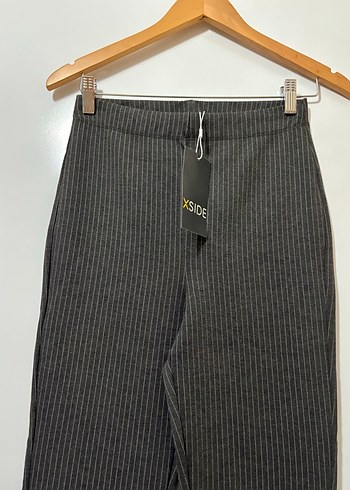 Gri Çizgili Tayt Pantolon - Görsel 5