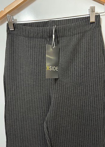 Gri Çizgili Tayt Pantolon - Görsel 2
