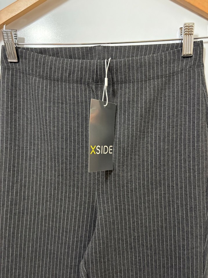 Gri Çizgili Tayt Pantolon - Görsel 3