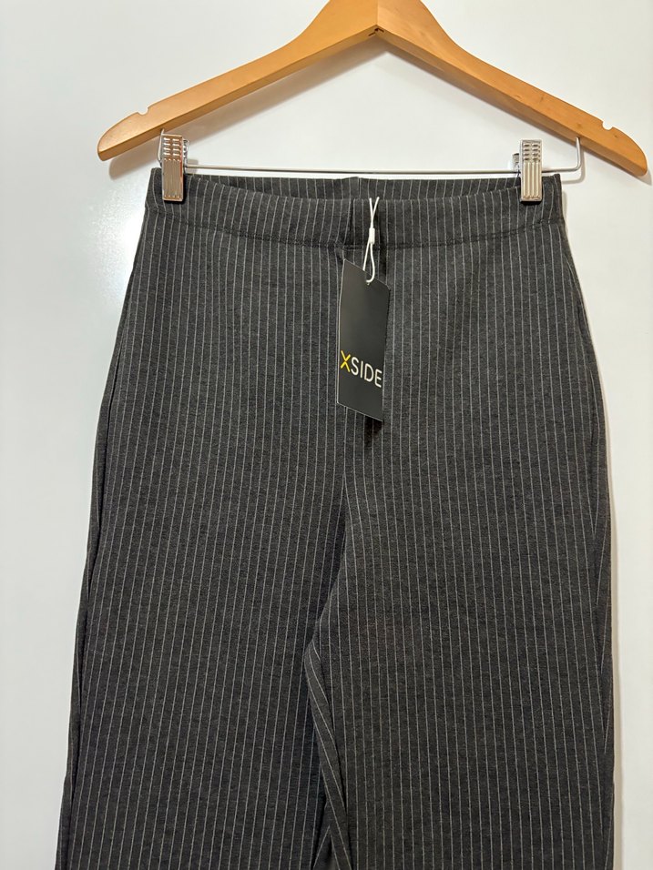 Gri Çizgili Tayt Pantolon - Görsel 5