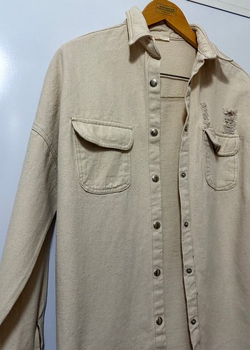 Düğmeli Bej Kadın Ceket - Görsel 2