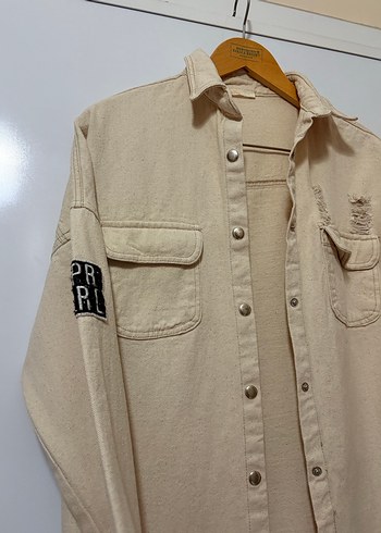 Düğmeli Bej Kadın Ceket - Görsel 6