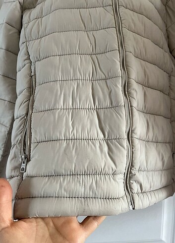 s Beden Pull and bear gri şişme mont