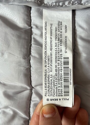 s Beden gri Renk Pull and bear gri şişme mont