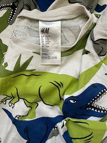 5 Yaş Beden çeşitli Renk H&M çocuk pijama 4-6 yaş