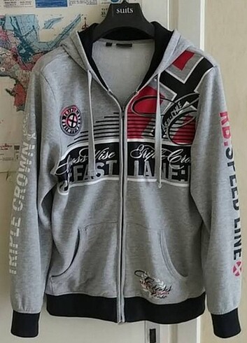 Rainbow Kapşonlu Fermuarlı Sweatshirt 