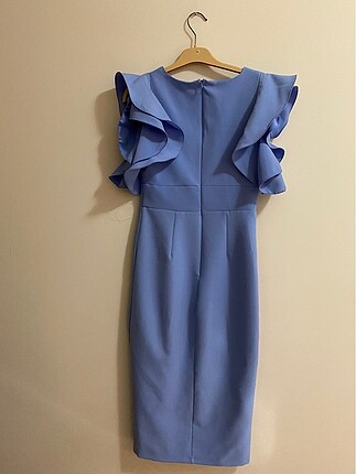 Trendyol & Milla Mavi kolları volanlı elbise