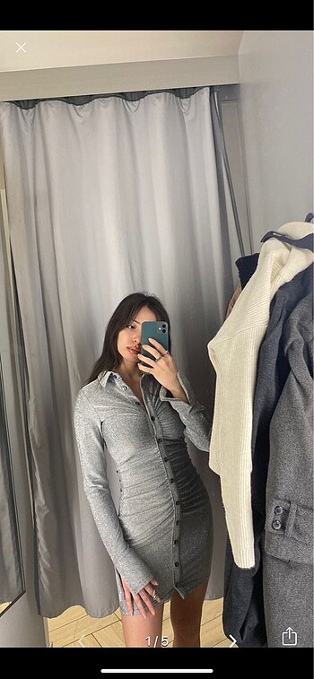 H&M mini simli gece elbise