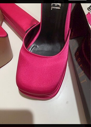 37 Beden pembe Renk Parlak Pembe Stiletto Topuklu Kadın Ayakkabı