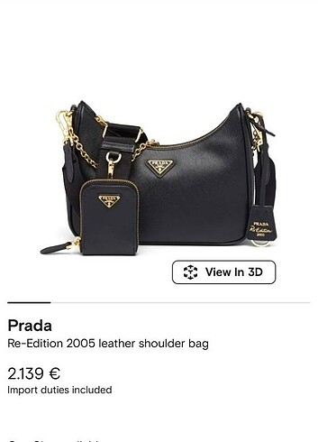 Beden çeşitli Renk Prada Re-Edition 2005 shoulder bag