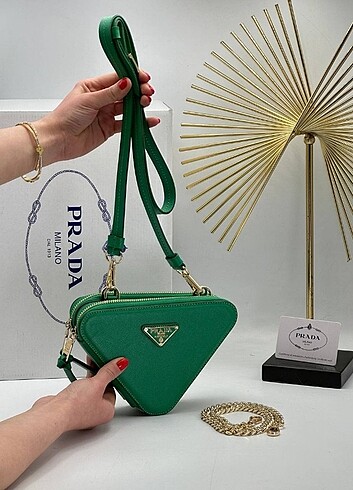 Prada PRADA MINI PATENT POUCH