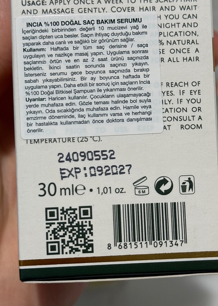 İncia saç bakım serumu - Görsel 2