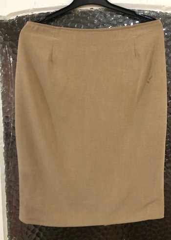 Bej Midi Kadın Kalem Etek - Görsel 3