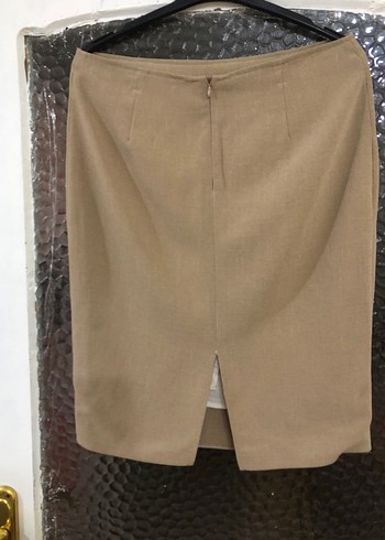 Bej Midi Kadın Kalem Etek - Görsel 6