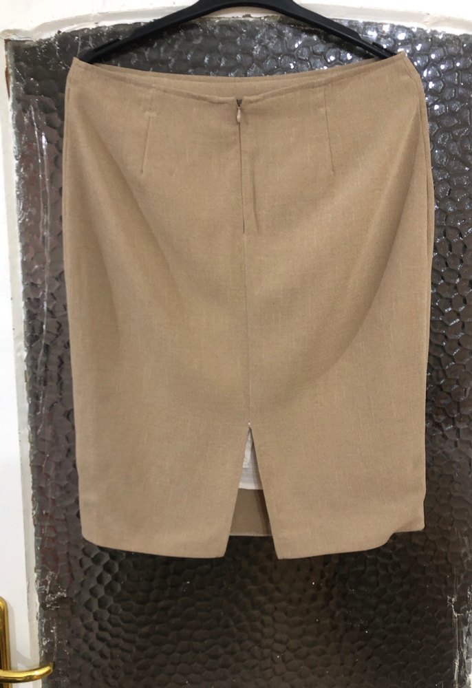 Bej Midi Kadın Kalem Etek - Görsel 4