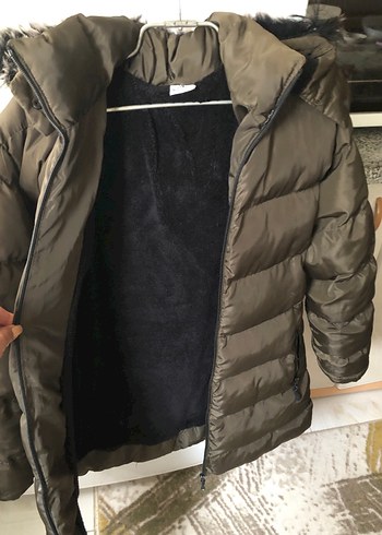 Kürklü Kahverengi Kadın Kışlık Mont - Görsel 7