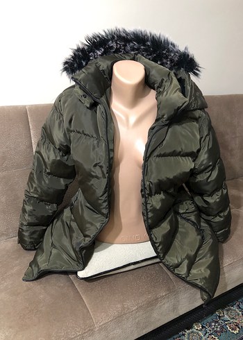 Kürklü Kahverengi Kadın Kışlık Mont - Görsel 16