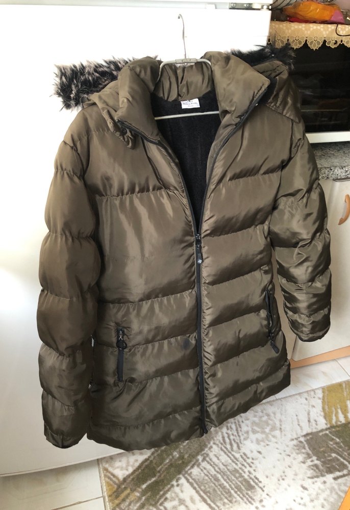 Kürklü Kahverengi Kadın Kışlık Mont - Görsel 5