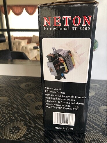 Neton professıonel fön makinası kutusuyla birlikte verilecektir