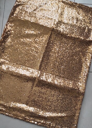 Gold Renk Payet Kumaş Kırlent Kılıfı 4 Adet
