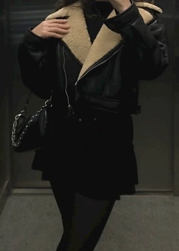 Kürklü deri ceket - Görsel 2