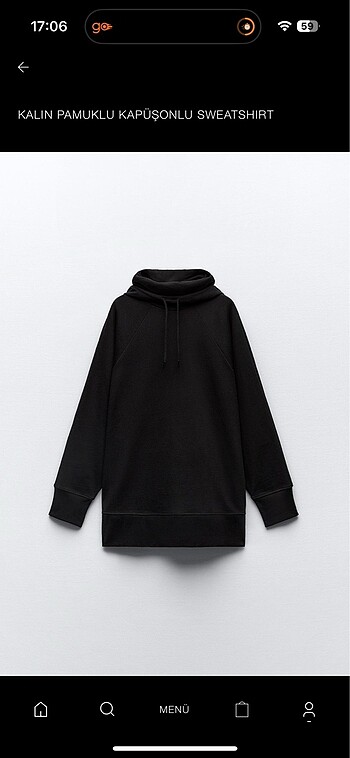Zara kapüşonlu sweatshirt