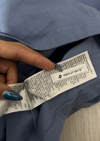 m Beden Calvin Klein Mavi Denim Kadın Tişört