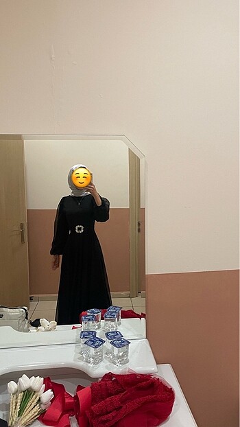 Siyah tesettür abiye