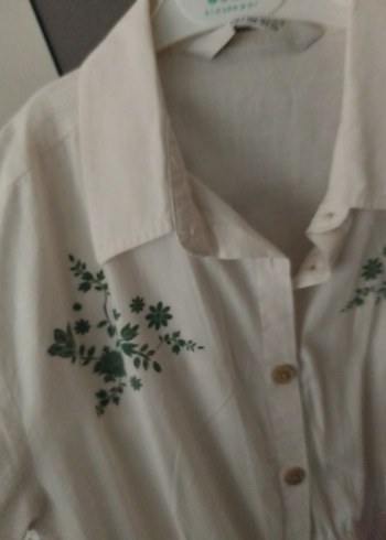 Nakışlı Keten Gömlek - Görsel 2
