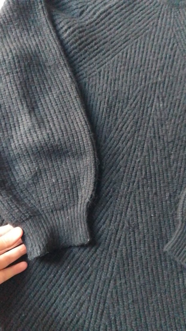 Siyah Balıkçı Yaka Kadın Triko tunik - Görsel 2