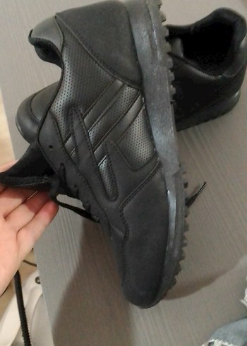 Siyah Bağcıklı Kadın Spor Ayakkabı - Görsel 3