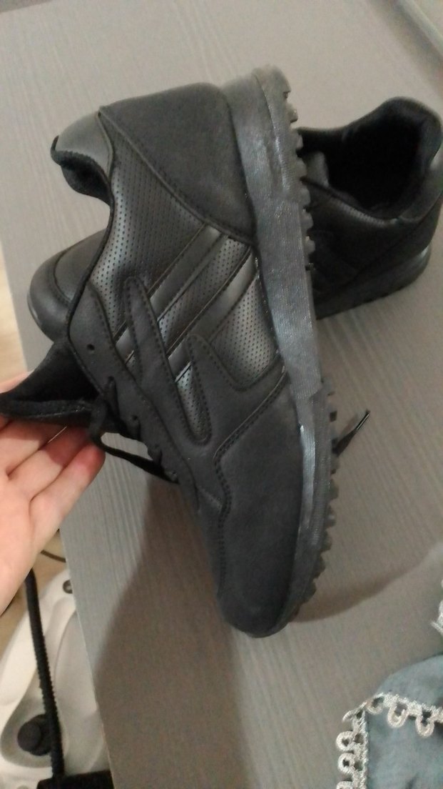 Siyah Bağcıklı Kadın Spor Ayakkabı - Görsel 3