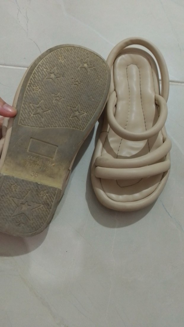 Bej Kadın  Sandalet - Görsel 4