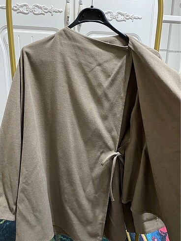 Atkılı yün ceket tunik - Görsel 6