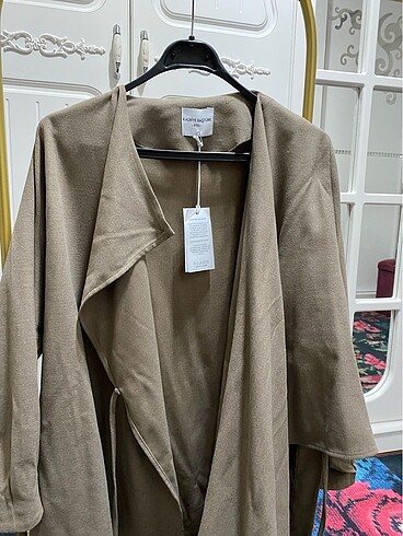 Atkılı yün ceket tunik - Görsel 10