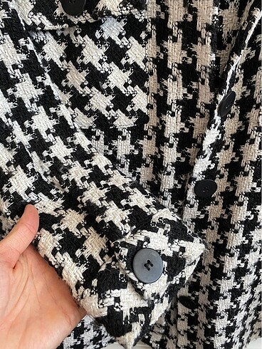 Kazayağı desenli ceket - Görsel 5