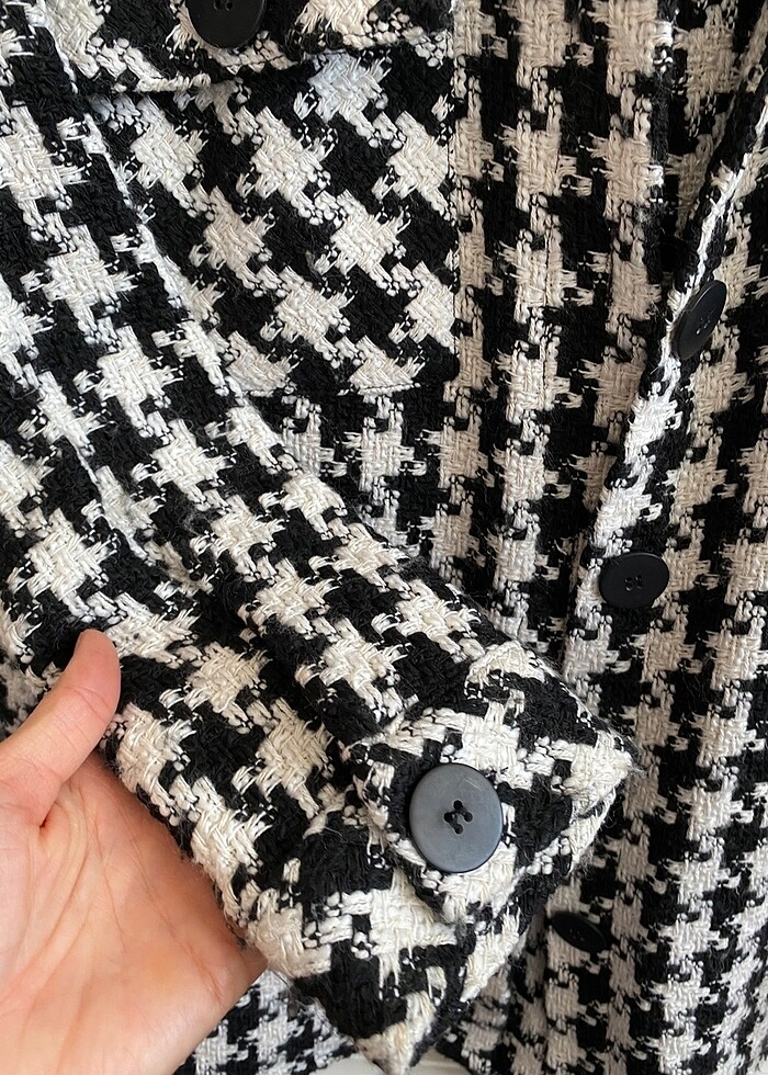 Kazayağı desenli ceket - Görsel 5