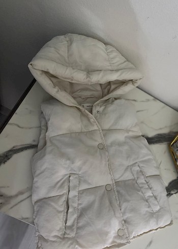 Beyaz Düğmeli Kız Çocuk Şişme Yelek - Görsel 5