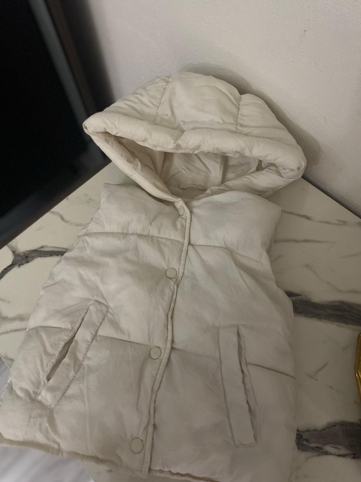 Beyaz Düğmeli Kız Çocuk Şişme Yelek - Görsel 3