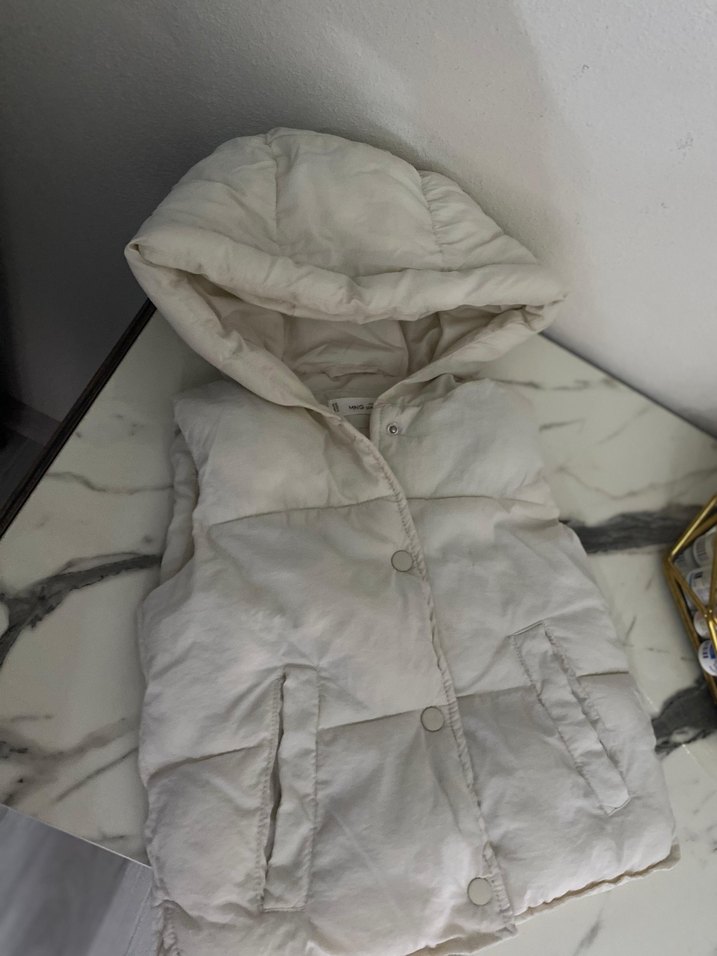 Beyaz Düğmeli Kız Çocuk Şişme Yelek - Görsel 5